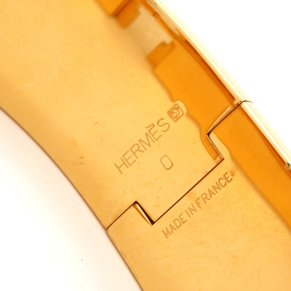 Hermès Clic Clac H Bangle Gold Orange Hardware Patent Leather - Picture 4 of 6